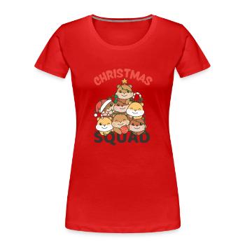 Hamster Arbre de Noël Escouade de Noël Hamster - T-shirt bio Premium Femme - rouge - Devant - Mia (176cm)