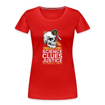 Pathologist, Forensic Expert, Crime Scene Analyst - Women's Premium Organic T-Shirt - red - Front - Mia (176cm)