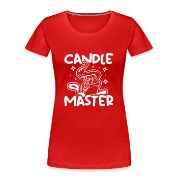 Candle Master candle making - Frauen Premium Bio T-Shirt - Rot - Vorne - Mia (176cm)