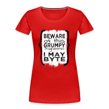 birthday present idea gift happy - Frauen Premium Bio T-Shirt - Rot - Vorne - Mia (176cm)