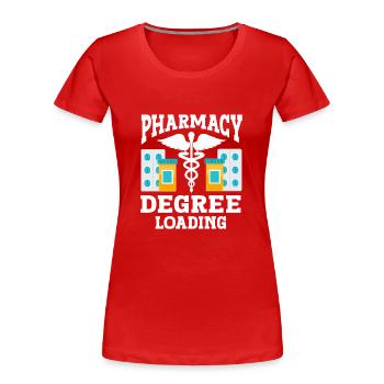 Apotheker Geschenk Apotheke - Frauen Premium Bio T-Shirt - Rot - Vorne - Mia (176cm)