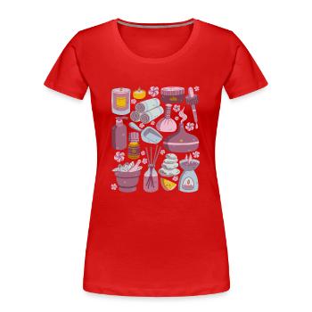 Aromatherapie - Frauen Premium Bio T-Shirt - Rot - Vorne - Mia (176cm)
