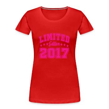 Limited Edition 2017 - Frauen Premium Bio T-Shirt - Rot - Vorne - Mia (176cm)