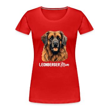 Leonberg - T-shirt bio Premium Femme - rouge - Devant - Mia (176cm)