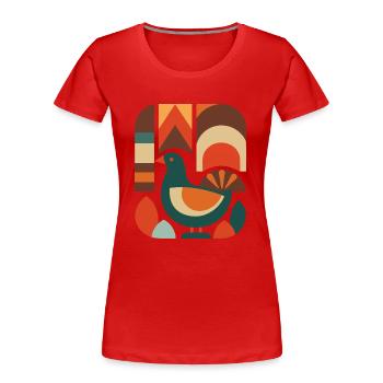 Thanksgiving - Frauen Premium Bio T-Shirt - Rot - Vorne - Mia (176cm)