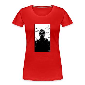 Horror Tales of Creepy Skeleton Horror - Women's Premium Organic T-Shirt - red - Front - Mia (176cm)