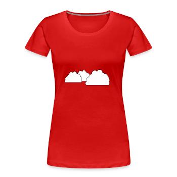 Wolken Himmel himmlisch Wolke Wetter Regen - Frauen Premium Bio T-Shirt - Rot - Vorne - Mia (176cm)