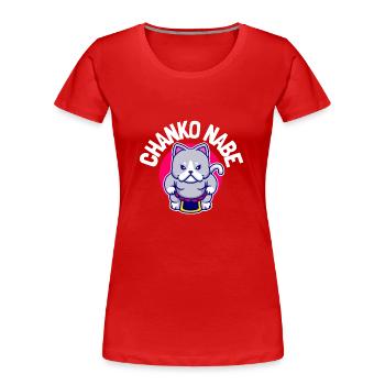 Ragoût de sumo - Hot Pot Chanko Hub - T-shirt bio Premium Femme - rouge - Devant - Mia (176cm)