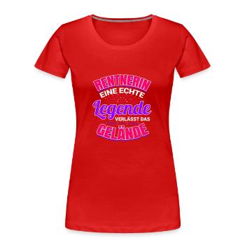 Rentnerin Geschenk für Legende Rente Ruhestand - Frauen Premium Bio T-Shirt - Rot - Vorne - Mia (176cm)