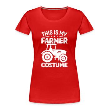 Das Ist Mein Farmer-Kostüm - Frauen Premium Bio T-Shirt - Rot - Vorne - Mia (176cm)