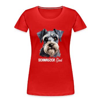 Schnauzer - Frauen Premium Bio T-Shirt - Rot - Vorne - Mia (176cm)