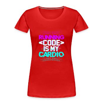 Software Entwickler Geschenk für Informatiker I - Frauen Premium Bio T-Shirt - Rot - Vorne - Mia (176cm)