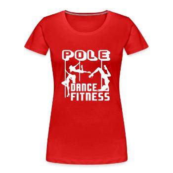 Pole Dance Pole Dance Fitness - Women's Premium Organic T-Shirt - red - Front - Mia (176cm)