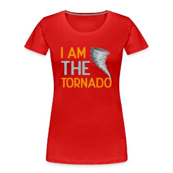 Der Hurrikan Meteorologe Des Sturm Twister Tornado - Frauen Premium Bio T-Shirt - Rot - Vorne - Mia (176cm)