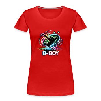 Breakdance Breakdancer Breakdance Kinder - Frauen Premium Bio T-Shirt - Rot - Vorne - Mia (176cm)