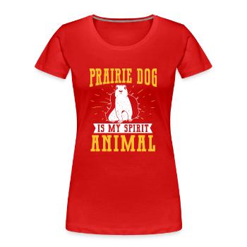 Prairie dog - Women's Premium Organic T-Shirt - red - Front - Mia (176cm)