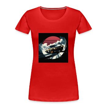 Auto im japanischen Stil, JDM - Frauen Premium Bio T-Shirt - Rot - Vorne - Mia (176cm)