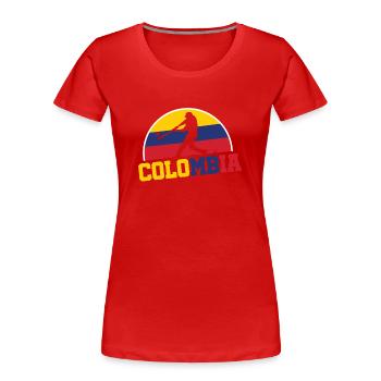 Kolumbien Baseball Nationalmannschaft Championship - Frauen Premium Bio T-Shirt - Rot - Vorne - Mia (176cm)