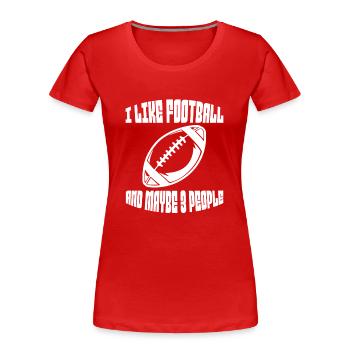 Footballspieler Footballtrainer American Football - Frauen Premium Bio T-Shirt - Rot - Vorne - Mia (176cm)