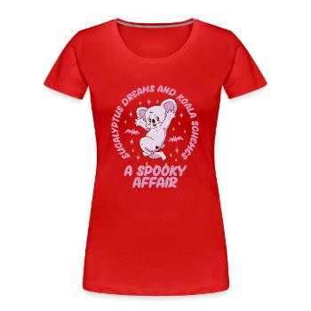 Koala Ours Halloween - T-shirt bio Premium Femme - rouge - Devant - Mia (176cm)