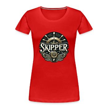 Skipper - Women's Premium Organic T-Shirt - red - Front - Mia (176cm)