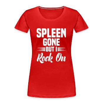 Spleen Surgery Surviving Spleen Removal - Women's Premium Organic T-Shirt - red - Front - Mia (176cm)