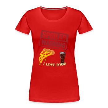 Spoiler Alarm - Frauen Premium Bio T-Shirt - Rot - Vorne - Mia (176cm)