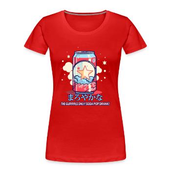 Die "Girls Only" Soda Getränk Dose - Frauen Premium Bio T-Shirt - Rot - Vorne - Mia (176cm)