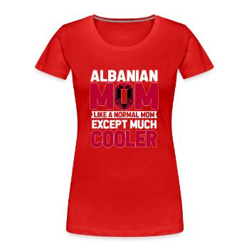 Drapeau albanais Aigle albanais Shqiponja - T-shirt bio Premium Femme - rouge - Devant - Mia (176cm)