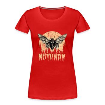 Mothman - Frauen Premium Bio T-Shirt - Rot - Vorne - Mia (176cm)