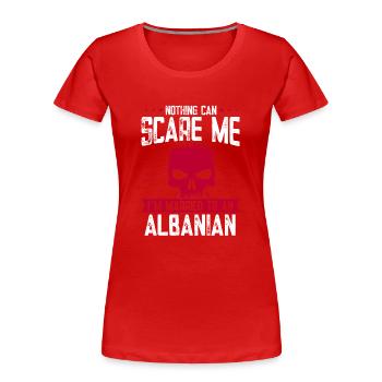 Drapeau albanais Aigle albanais Shqiponja - T-shirt bio Premium Femme - rouge - Devant - Mia (176cm)