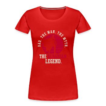 Drapeau albanais Aigle albanais Shqiponja - T-shirt bio Premium Femme - rouge - Devant - Mia (176cm)