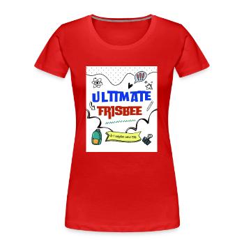 Ulti 55 Weiß - Frauen Premium Bio T-Shirt - Rot - Vorne - Mia (176cm)