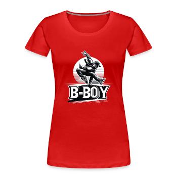 Breakdance Breakdancer Breakdance Kinder - Frauen Premium Bio T-Shirt - Rot - Vorne - Mia (176cm)