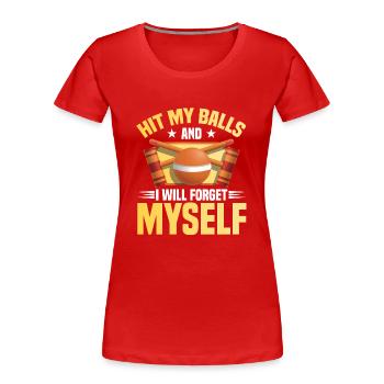 Croquet Maillet Croquet Club Croquet Joueur Croquet - T-shirt bio Premium Femme - rouge - Devant - Mia (176cm)