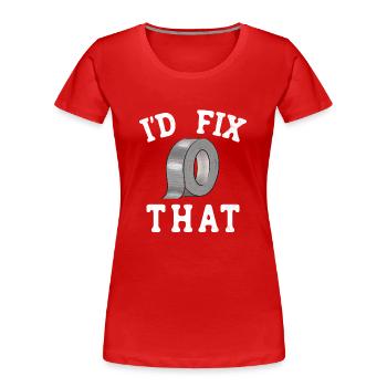 Ruban adhésif Ruban adhésif Ruban de masquage artisanal - T-shirt bio Premium Femme - rouge - Devant - Mia (176cm)