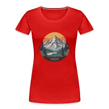 Zakopane, Pologne, Villes du monde dans les montagnes - T-shirt bio Premium Femme - rouge - Devant - Mia (176cm)