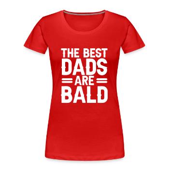 Tête chauve Calvitie Barbe Tête chauve - T-shirt bio Premium Femme - rouge - Devant - Mia (176cm)