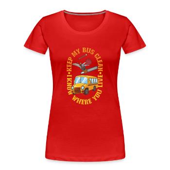 Funny School Bus Driver Appreciation anniversary - Frauen Premium Bio T-Shirt - Rot - Vorne - Mia (176cm)