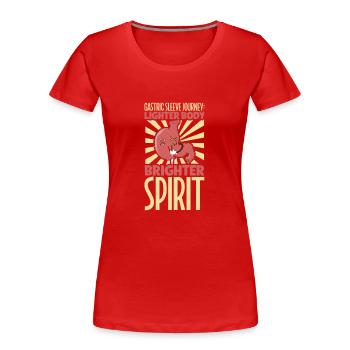 Gastric sleeve, gastric sleeve, gastrectomy, gastrectomy - Women's Premium Organic T-Shirt - red - Front - Mia (176cm)