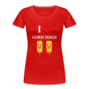 Mais Hundefutter - Frauen Premium Bio T-Shirt - Rot - Vorne - Mia (176cm)