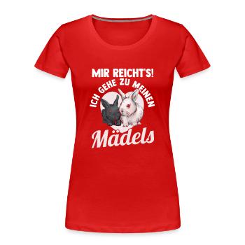 Leicht Abgelenkt Durch Kaninchen Hase - Frauen Premium Bio T-Shirt - Rot - Vorne - Mia (176cm)