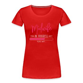 Nurse Midwife Birth Worker Student - Frauen Premium Bio T-Shirt - Rot - Vorne - Mia (176cm)