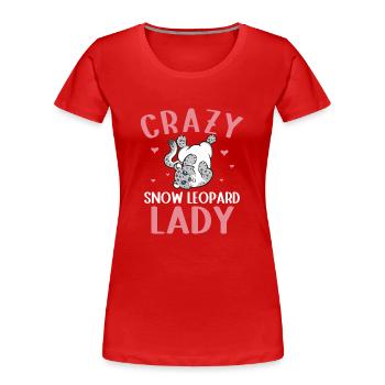Snow leopard - Women's Premium Organic T-Shirt - red - Front - Mia (176cm)