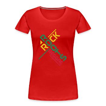 Reggae Musik Rastafari Jamaika - Frauen Premium Bio T-Shirt - Rot - Vorne - Mia (176cm)