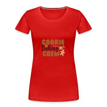 cookie baking crew - Frauen Premium Bio T-Shirt - Rot - Vorne - Mia (176cm)