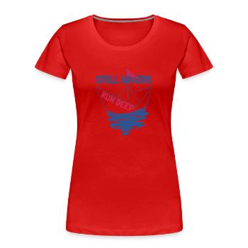 Still Waters Run Deep - Motivation et inspiration - T-shirt bio Premium Femme - rouge - Devant - Mia (176cm)