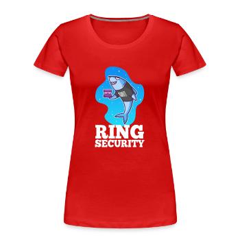 Ring Security Wedding - Frauen Premium Bio T-Shirt - Rot - Vorne - Mia (176cm)