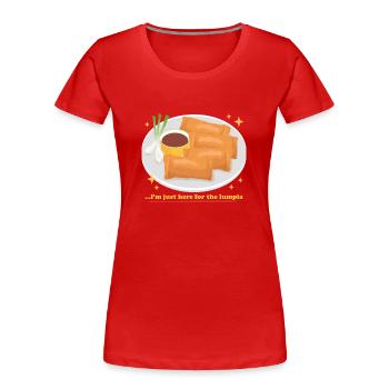Lumpia Loempia Spring Roll Gift - Women's Premium Organic T-Shirt - red - Front - Mia (176cm)
