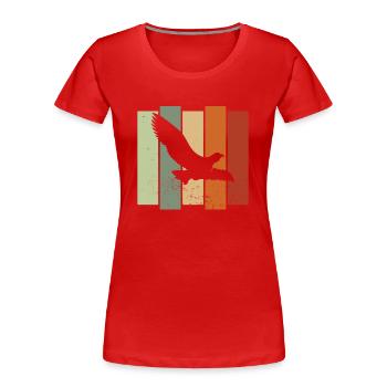 Falcon Retro Birdwatching Bird Watcher - T-shirt bio Premium Femme - rouge - Devant - Mia (176cm)